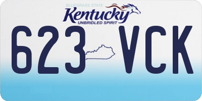KY license plate 623VCK