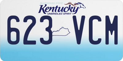 KY license plate 623VCM