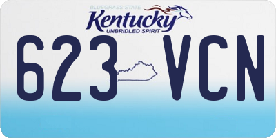 KY license plate 623VCN