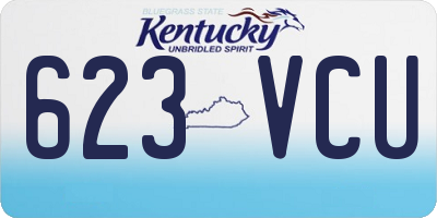 KY license plate 623VCU