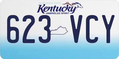 KY license plate 623VCY