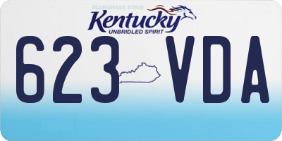 KY license plate 623VDA