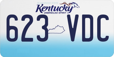 KY license plate 623VDC
