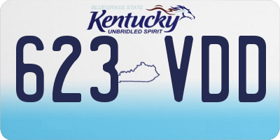 KY license plate 623VDD