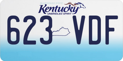 KY license plate 623VDF