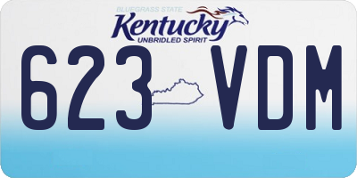 KY license plate 623VDM