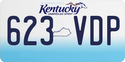 KY license plate 623VDP