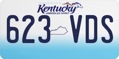 KY license plate 623VDS
