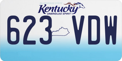 KY license plate 623VDW