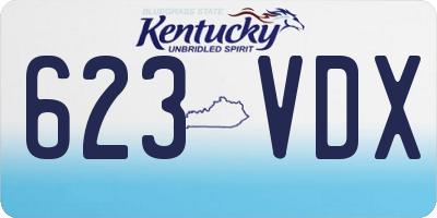 KY license plate 623VDX