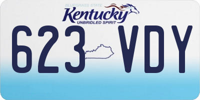 KY license plate 623VDY