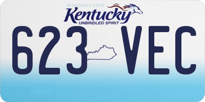 KY license plate 623VEC