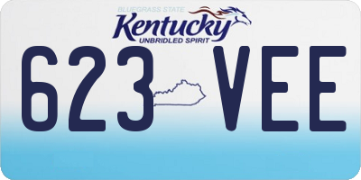 KY license plate 623VEE