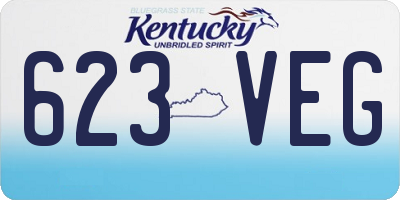 KY license plate 623VEG