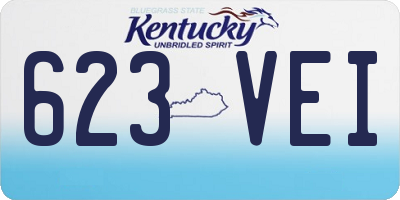 KY license plate 623VEI