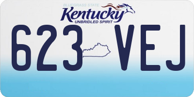 KY license plate 623VEJ