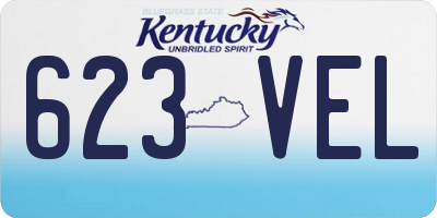 KY license plate 623VEL