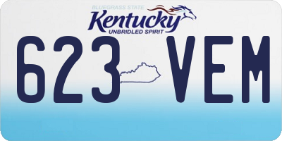 KY license plate 623VEM