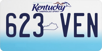 KY license plate 623VEN