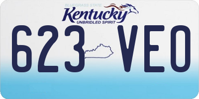 KY license plate 623VEO