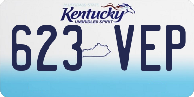 KY license plate 623VEP