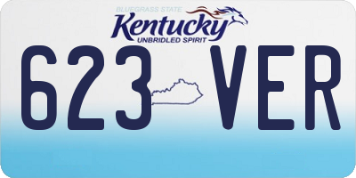 KY license plate 623VER