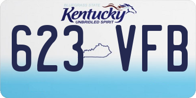 KY license plate 623VFB