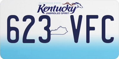 KY license plate 623VFC