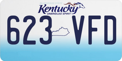 KY license plate 623VFD