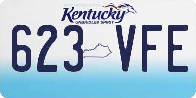KY license plate 623VFE