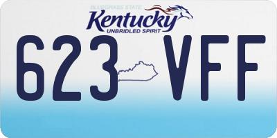 KY license plate 623VFF
