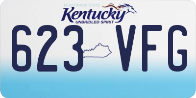 KY license plate 623VFG