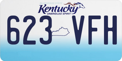 KY license plate 623VFH