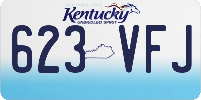 KY license plate 623VFJ