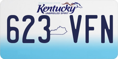 KY license plate 623VFN