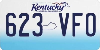 KY license plate 623VFO