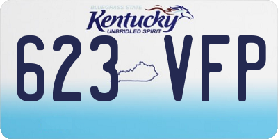 KY license plate 623VFP