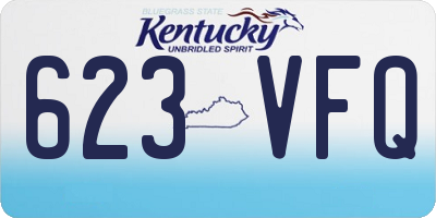 KY license plate 623VFQ