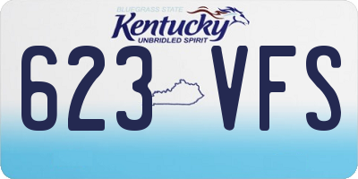 KY license plate 623VFS
