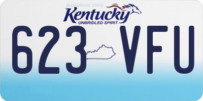 KY license plate 623VFU