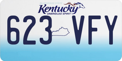 KY license plate 623VFY