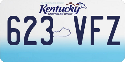 KY license plate 623VFZ