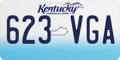 KY license plate 623VGA