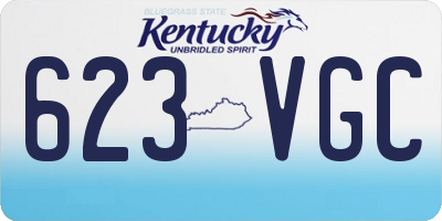 KY license plate 623VGC