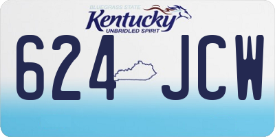 KY license plate 624JCW