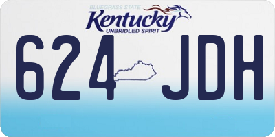 KY license plate 624JDH