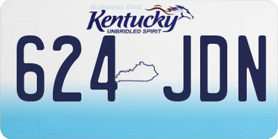 KY license plate 624JDN