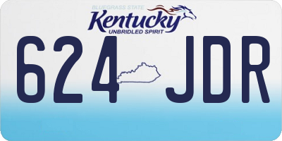 KY license plate 624JDR