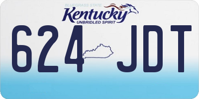 KY license plate 624JDT