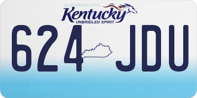 KY license plate 624JDU